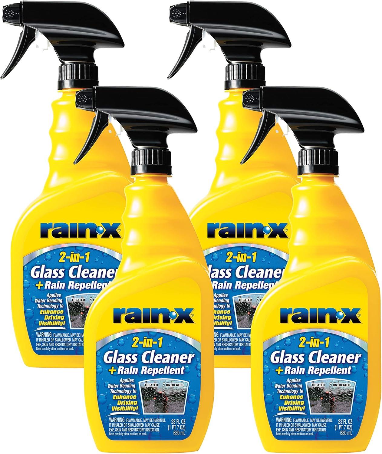 imageRainX 50712684PK Glass Cleaner  Rain Repellent 23 oz Pack of 4Trigger Bottle