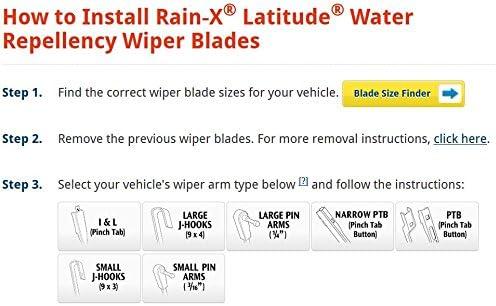 imageRainX 50792782 Latitude 2In1 Water Repellent Wiper Blades 21 Inch Windshield Wipers Pack Of 2 Automotive Replacement Windshield Wiper Blades With Patented Repellency Formula