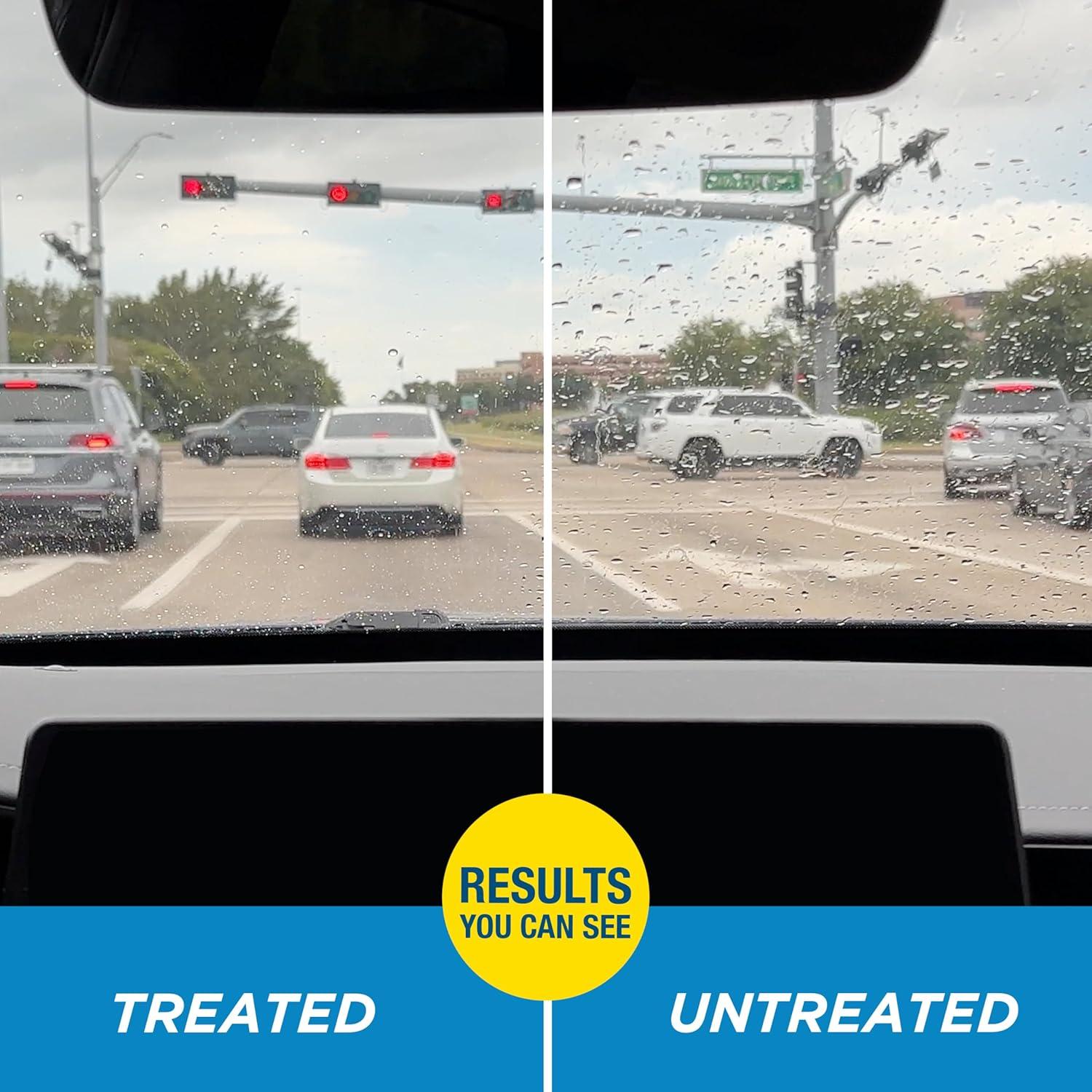 imageRainX 5080233 2In1 Glass Cleaner Plus Rain Repellent 18 Ounce  BLUE18 Ounce Pack of 1