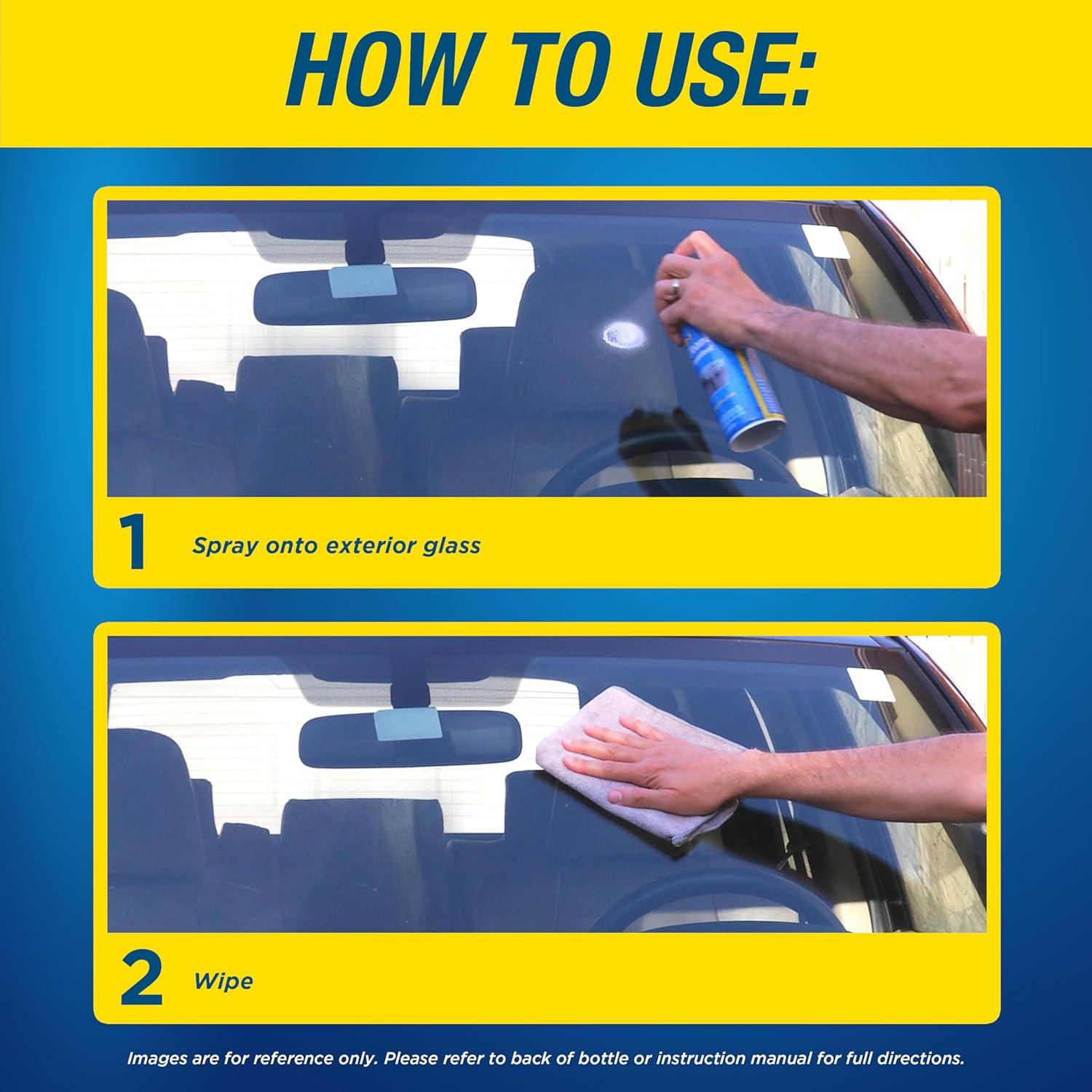 imageRainX 5080233 2In1 Glass Cleaner Plus Rain Repellent 18 Ounce  BLUE18 Ounce Pack of 1