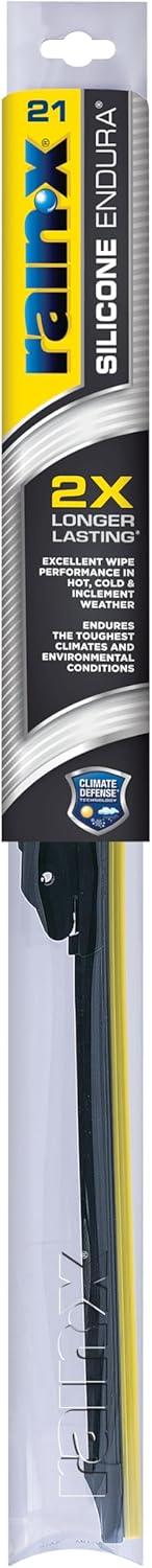 imageRainX 830116 Silicone Endura Wiper Blades 16 Inch Windshield Wipers Pack of 1 Automotive Replacement Windshield Wiper Blades With Two Times LongerLasting Resilient Silicone Rubber SqueegeeEndura