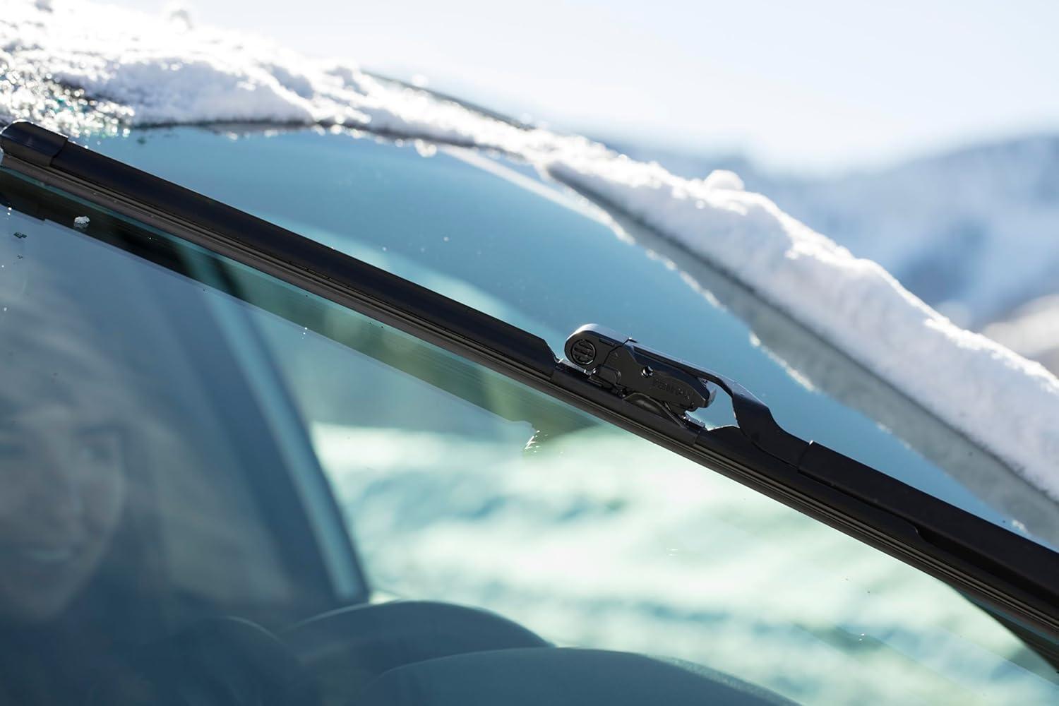 imageRainX 830116 Silicone Endura Wiper Blades 16 Inch Windshield Wipers Pack of 1 Automotive Replacement Windshield Wiper Blades With Two Times LongerLasting Resilient Silicone Rubber SqueegeeSilicone AdvantEdge