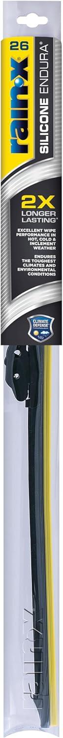 imageRainX 830116 Silicone Endura Wiper Blades 16 Inch Windshield Wipers Pack of 1 Automotive Replacement Windshield Wiper Blades With Two Times LongerLasting Resilient Silicone Rubber SqueegeeEndura