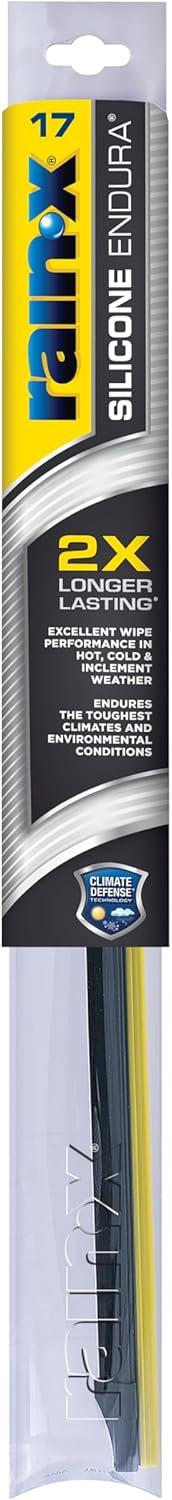 imageRainX 830116 Silicone Endura Wiper Blades 16 Inch Windshield Wipers Pack of 1 Automotive Replacement Windshield Wiper Blades With Two Times LongerLasting Resilient Silicone Rubber SqueegeeEndura