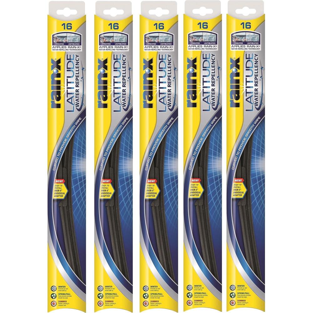 imageRainX 507927425PK Latitude 2IN 1 Water Repellency Wiper Blade 16quot Pack of 5