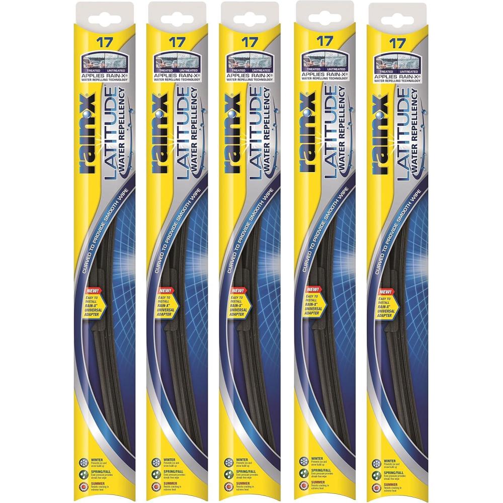 imageRainX 507927525PK Latitude 2IN1 Water Repellency Wiper Blade 18quot Pack of 5