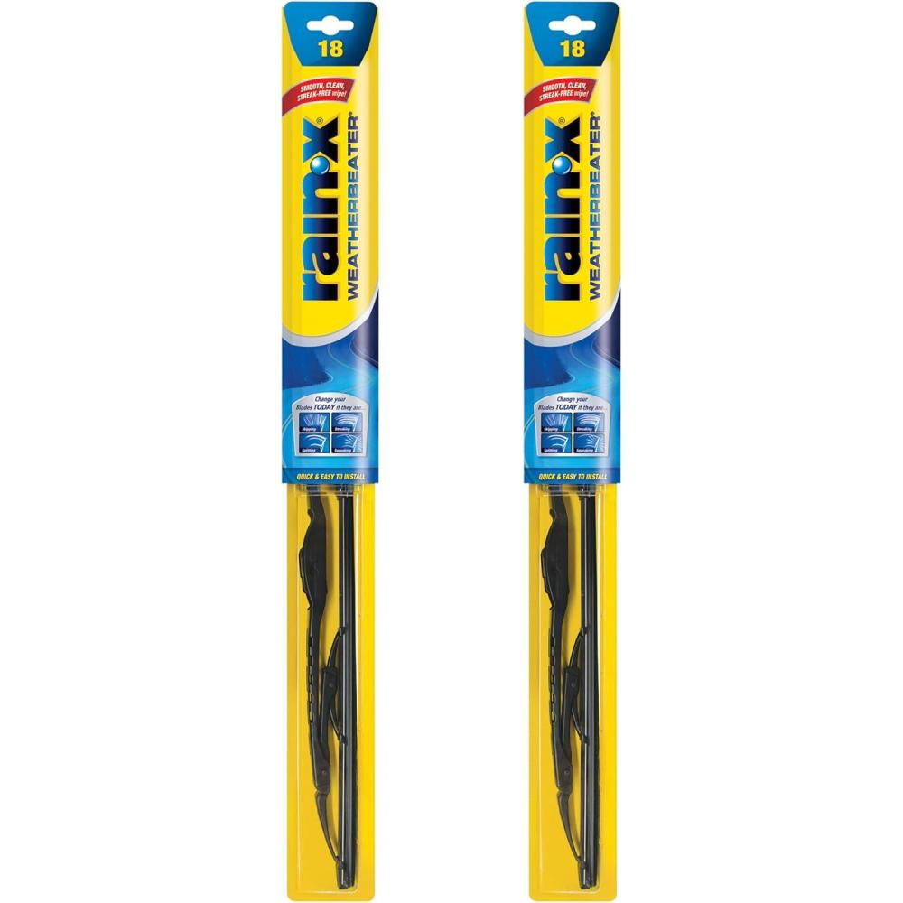 imageRainX 820144 WeatherBeater Wiper Blades 24quot and 19quot Windshield Wipers Pack Of 2 Automotive Replacement Windshield Wiper Blades That Meet Or Exceed OEM Quality And Durability Standards18 and 18