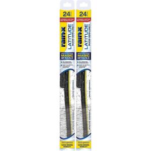 Rain-X 5079280-2 Latitude 2-In-1 Water Repellent Wiper Blades, 24 Inch Windshield Wipers (Pack Of 2), Automotive Replacement Windshield Wiper Blades With Patented Water Repellency Formula