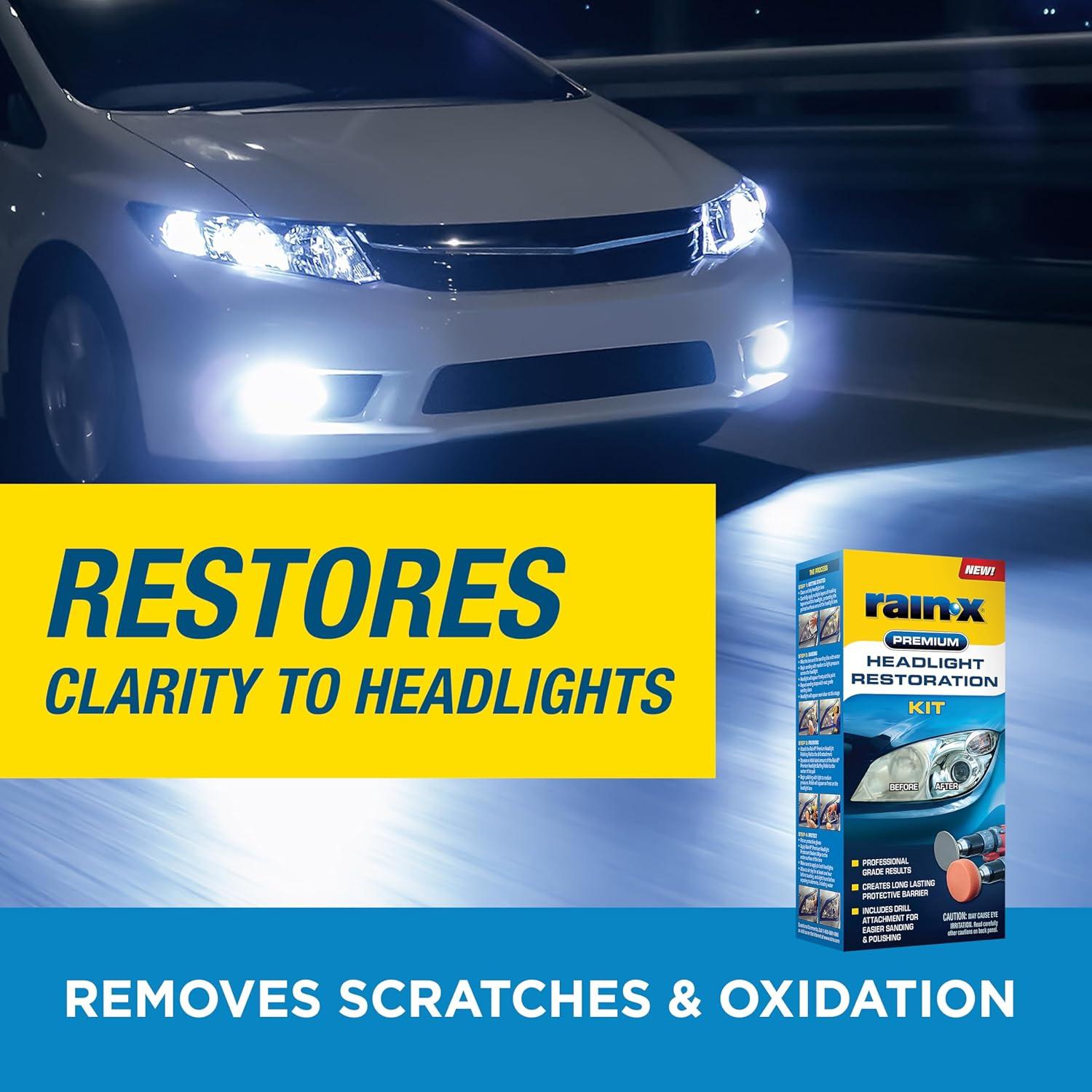 imageRainX 800001810 Headlight Restorer 5 fl ozHeadlight Restoration Kit Drill Required