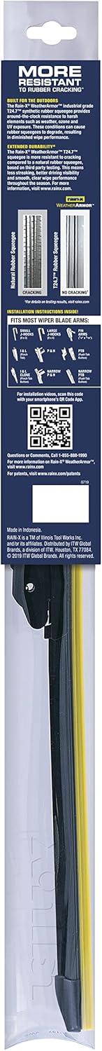 imageRainX 830221 WeatherArmor Beam Wiper Blades 21 Inch Windshield Wipers Pack of 1 Automotive Replacement Windshield Wiper Blades With Industrial Grade Synthetic Rubber Squeegee17