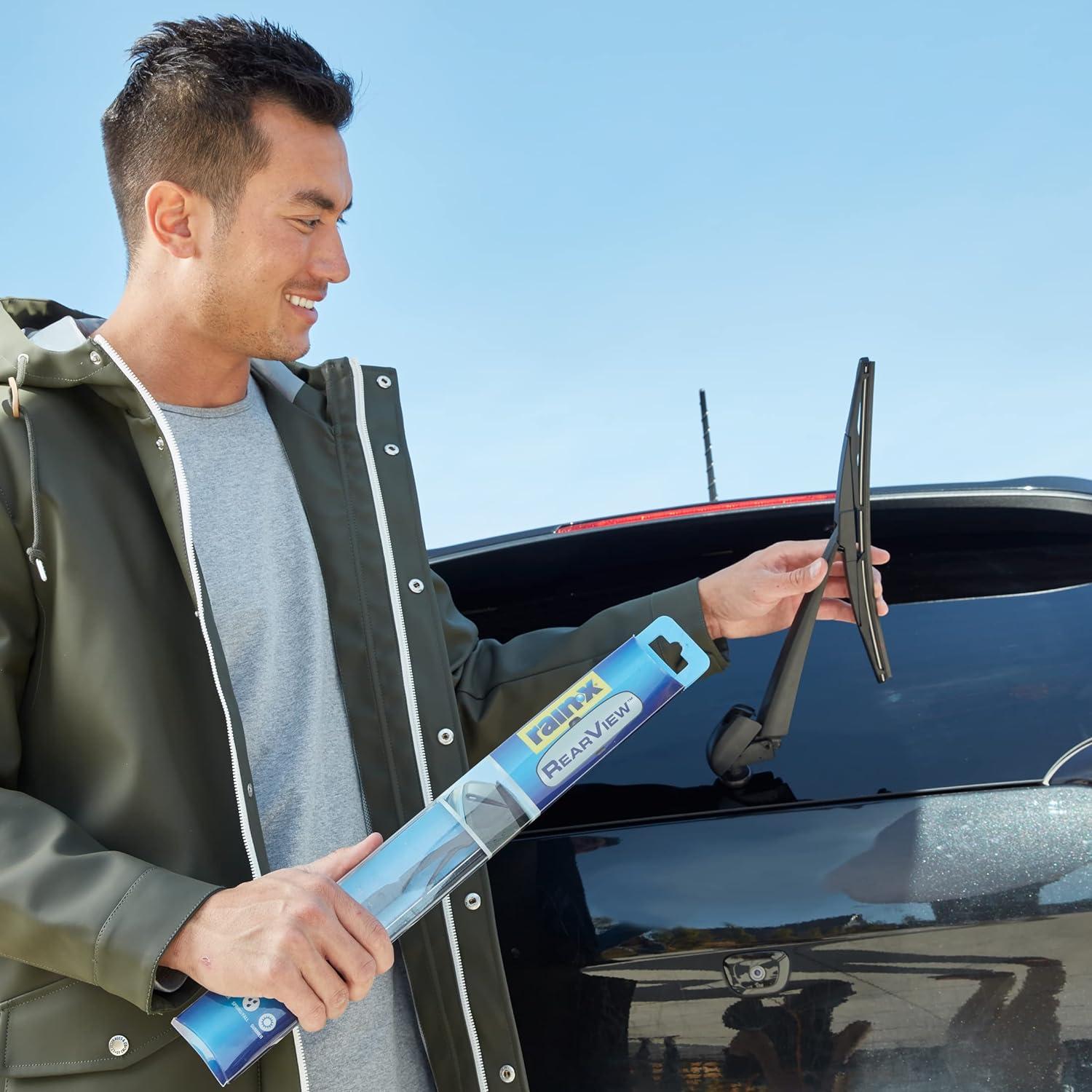 imageRainX 850027 RearView 12E Rear Wiper Blade 12 Inch Composite Rear Wiper Blade Fits Snap Claw Pack Of 1 Automotive Replacement Wiper Blades That Meet Or Exceed OEM Quality And Design StandardsMultiConnect