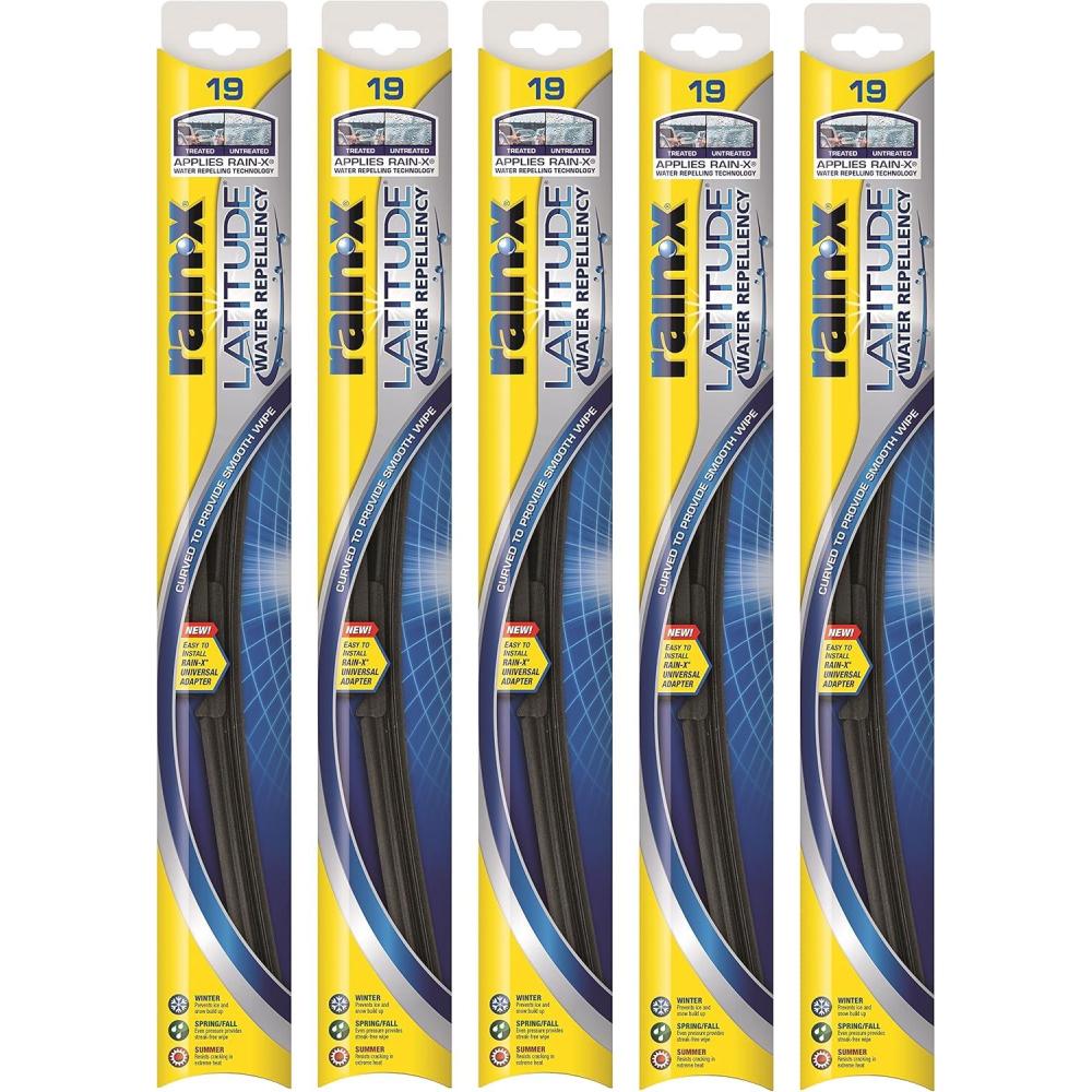 imageRainX 507927625PK Latitude 2IN1 Water Repellency Wiper Blade 19quot Pack of 5