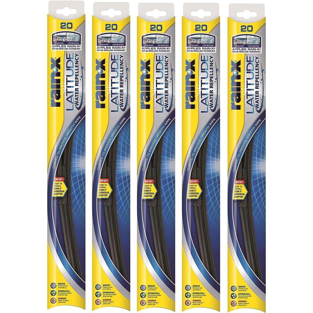 imageRainX 507927725PK Latitude 2IN1 Water Repellency Wiper Blade 20quot Pack of 5