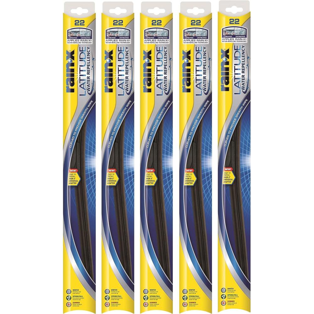 imageRainX 507928025PK Latitude 2IN1 Water Repellency Wiper Blade 24quot Pack of 5