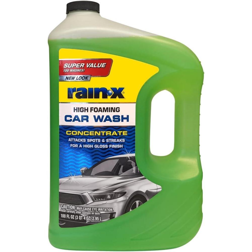 imageRainX 620191 Foaming Car Wash  100 fl oz HighFoaming Concentrated Formula for Greater Cleaning Action Safely Lifting Dirt Grime and Residues for an Exceptional Clean100 Fl Oz Pack of 1