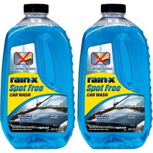 Rain-X 620073 – Car Wash Deep Cleaning, High Foam Soap Provides Spot Free Shine with No Towel Or Hand Drying Needed – Car soap for car cleaning and detailing 48 fl oz(48 Fl Oz (Pack of 2))
