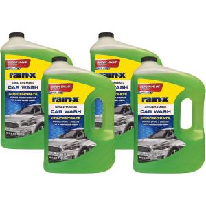 Rain-X 620191 Foaming Car Wash – 100 fl oz. High-Foaming, Concentrated Formula for Greater Cleaning Action, Safely Lifting Dirt, Grime and Residues for an Exceptional Clean(100 Fl Oz (Pack of 4))