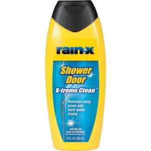 Rain-X 630544 X-Treme Clean Shower Door Cleaner, 12 Fl. Oz, Formulated To Glass Doors – Removes Soap Scum, Dirt, Hard Water Build-up, Calcium, Lime & Rust Stains (Pack of 2)(12 Fl Oz (Pack of 1))