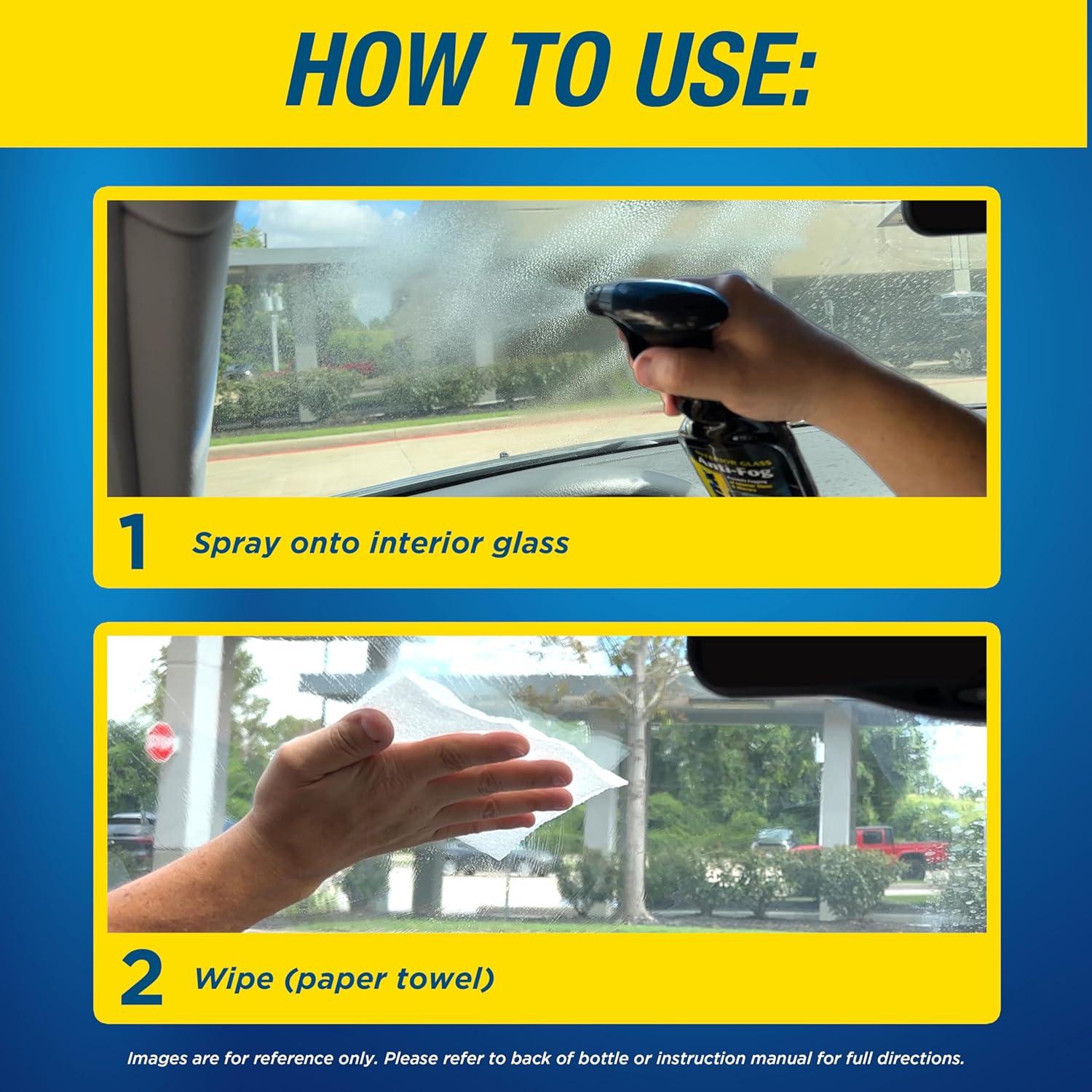 imageRainX 630046 Interior Glass AntiFog 12 oz Prevents Fogging of Interior Glass and Mirrors Usable on Both Automobiles and Marine Vehicles12 Fl Oz Pack of 1