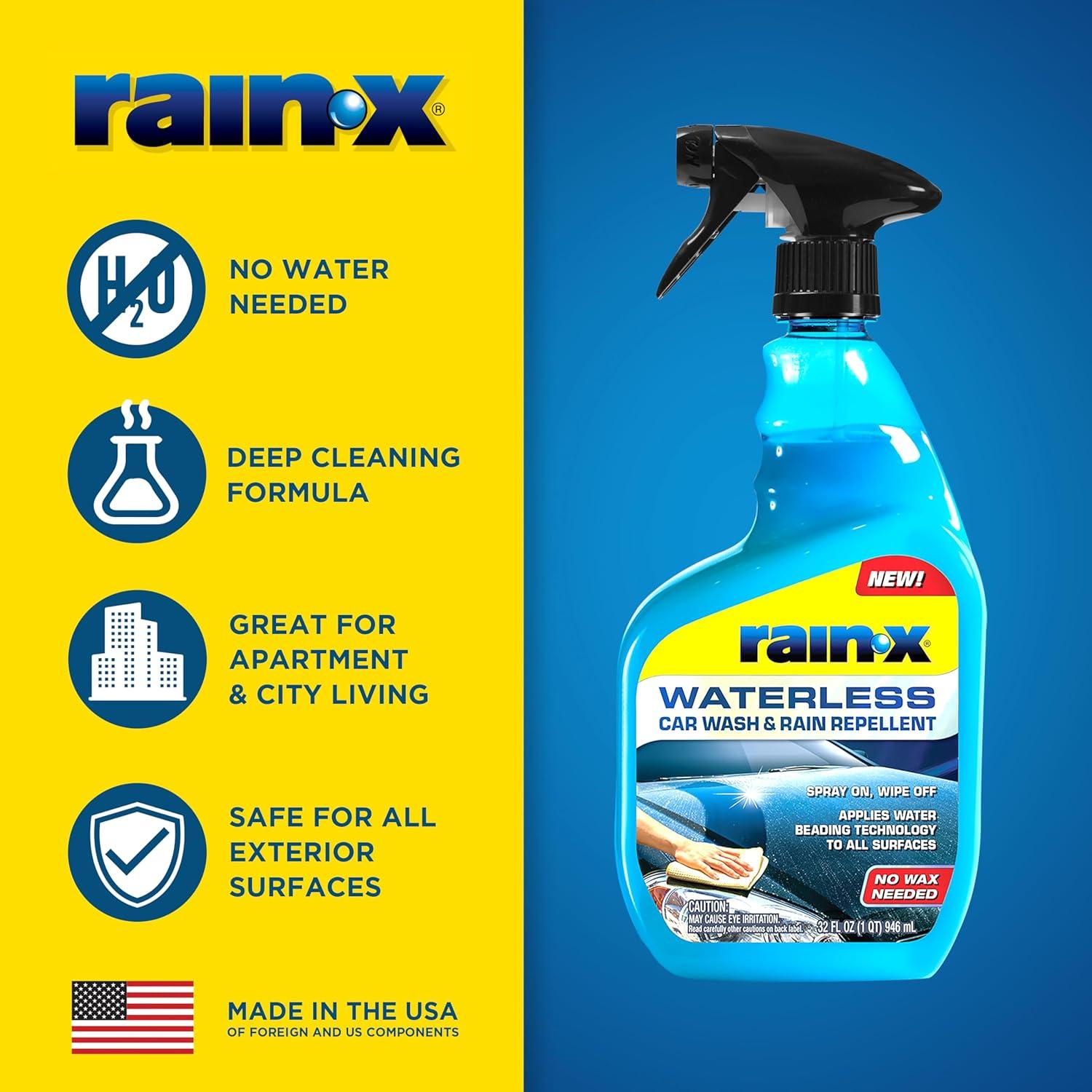 image:imageRainX 620100 Waterless Car Wash and Rain Repellent 32 fl oz