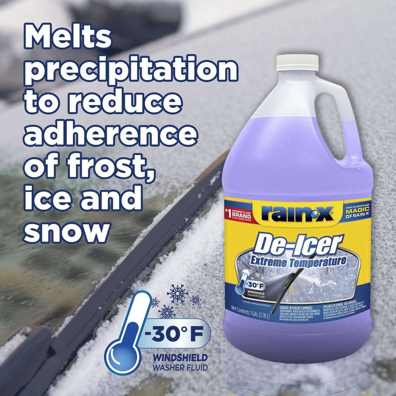 image:imageRainX 30F Extreme Temperature DeIcer Windshield Washer Fluid 1 Gallon Pack of 61 Pack