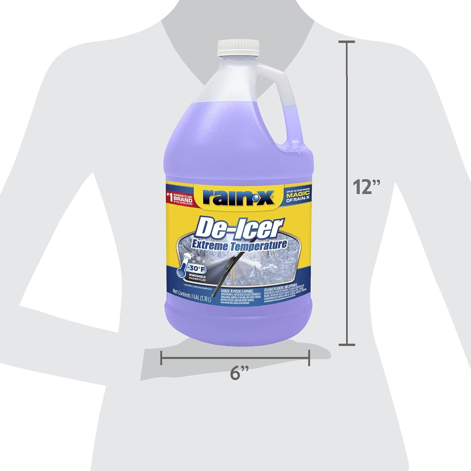 image:imageRainX 30F Extreme Temperature DeIcer Windshield Washer Fluid 1 Gallon Pack of 61 Pack