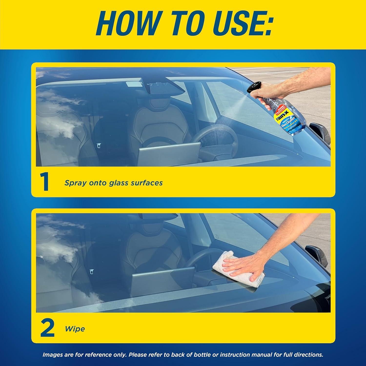 image:imageRainX 630018 Auto Glass Cleaner 23 oz Cleans Car Windows Windshields and Other Auto Glass Surfaces for a Clean StreakFree Finish23 Fl Oz Pack of 1