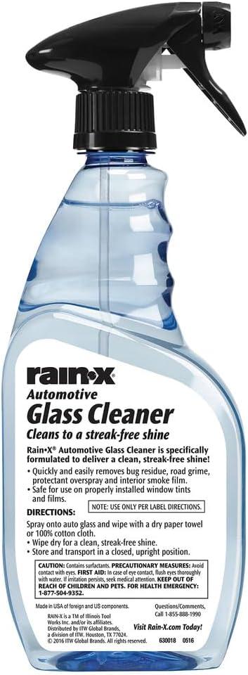 image:imageRainX 630018 Auto Glass Cleaner 23 oz Cleans Car Windows Windshields and Other Auto Glass Surfaces for a Clean StreakFree Finish23 Fl Oz Pack of 1