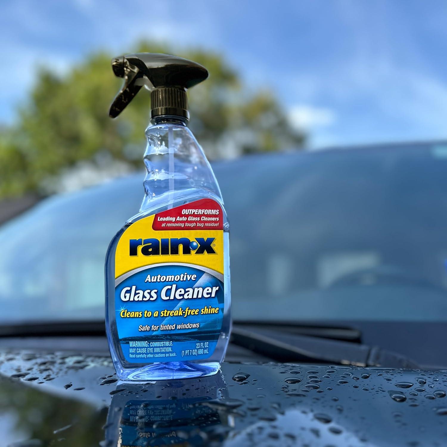 image:imageRainX 630018 Auto Glass Cleaner 23 oz Cleans Car Windows Windshields and Other Auto Glass Surfaces for a Clean StreakFree Finish23 Fl Oz Pack of 1