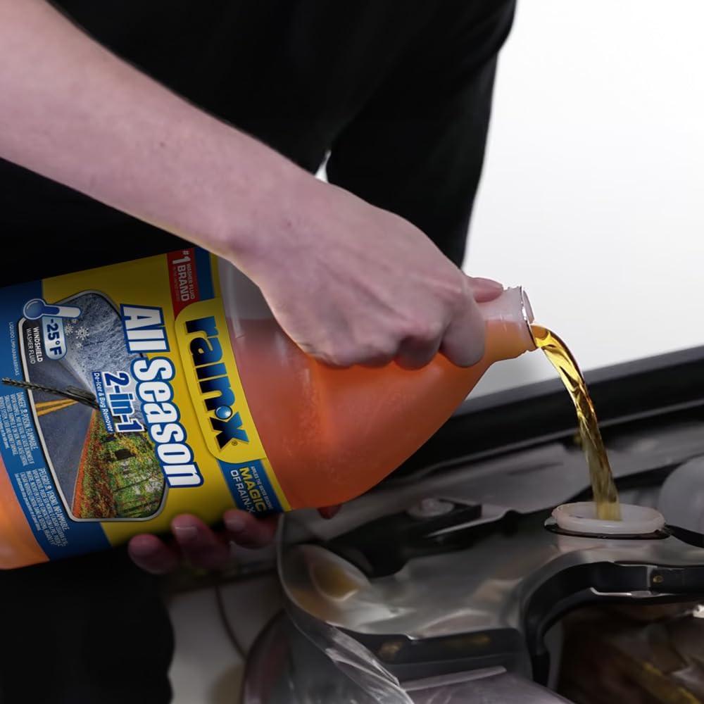 image:imageRainX All Season 25F 2in1 DeIcer amp Bug Remover Windshield Washer Fluid 1 Gallon Pack of 66 Pack