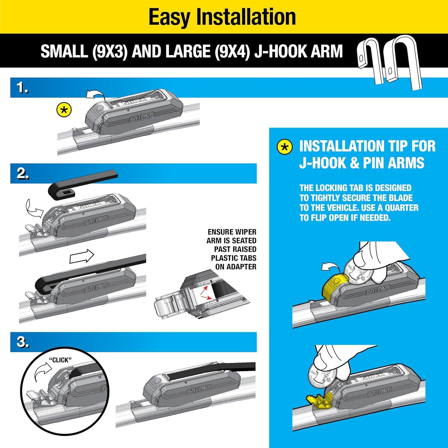 image:imageRainX Latitude 2In1 22 Inch Wiper Blades amp Windshield Repair Kit for Chips and Cracks Under 1 Inch