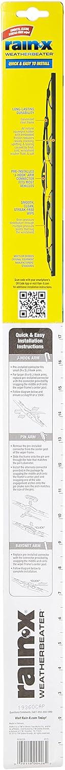 image:imageRainX RX302175PK Weatherbeater Wiper Blade 17 Windshield Wipers Pack Of 5 Automotive Replacement Windshield Wiper Blades That Meet Or Exceed OEM Quality And Durability Standards26Inches