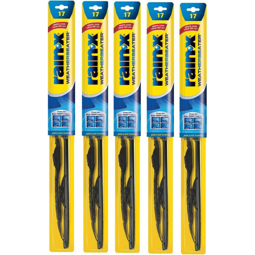 image:imageRainX RX302175PK Weatherbeater Wiper Blade 17 Windshield Wipers Pack Of 5 Automotive Replacement Windshield Wiper Blades That Meet Or Exceed OEM Quality And Durability Standards17Inches