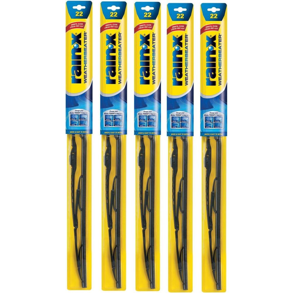 image:imageRainX RX302175PK Weatherbeater Wiper Blade 17 Windshield Wipers Pack Of 5 Automotive Replacement Windshield Wiper Blades That Meet Or Exceed OEM Quality And Durability Standards22Inches