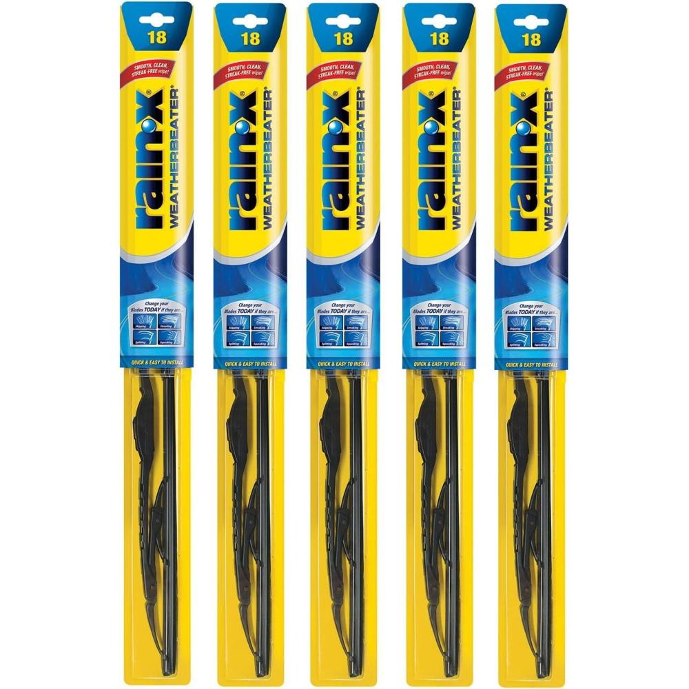 image:imageRainX RX302175PK Weatherbeater Wiper Blade 17 Windshield Wipers Pack Of 5 Automotive Replacement Windshield Wiper Blades That Meet Or Exceed OEM Quality And Durability Standards18Inches