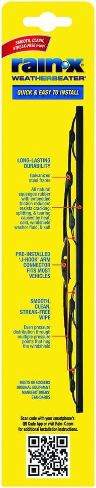 image:imageRainX WeatherBeater Wiper Blade 18 Pack of 2 AllSeason OEM Quality Conventional18 Pack of 2
