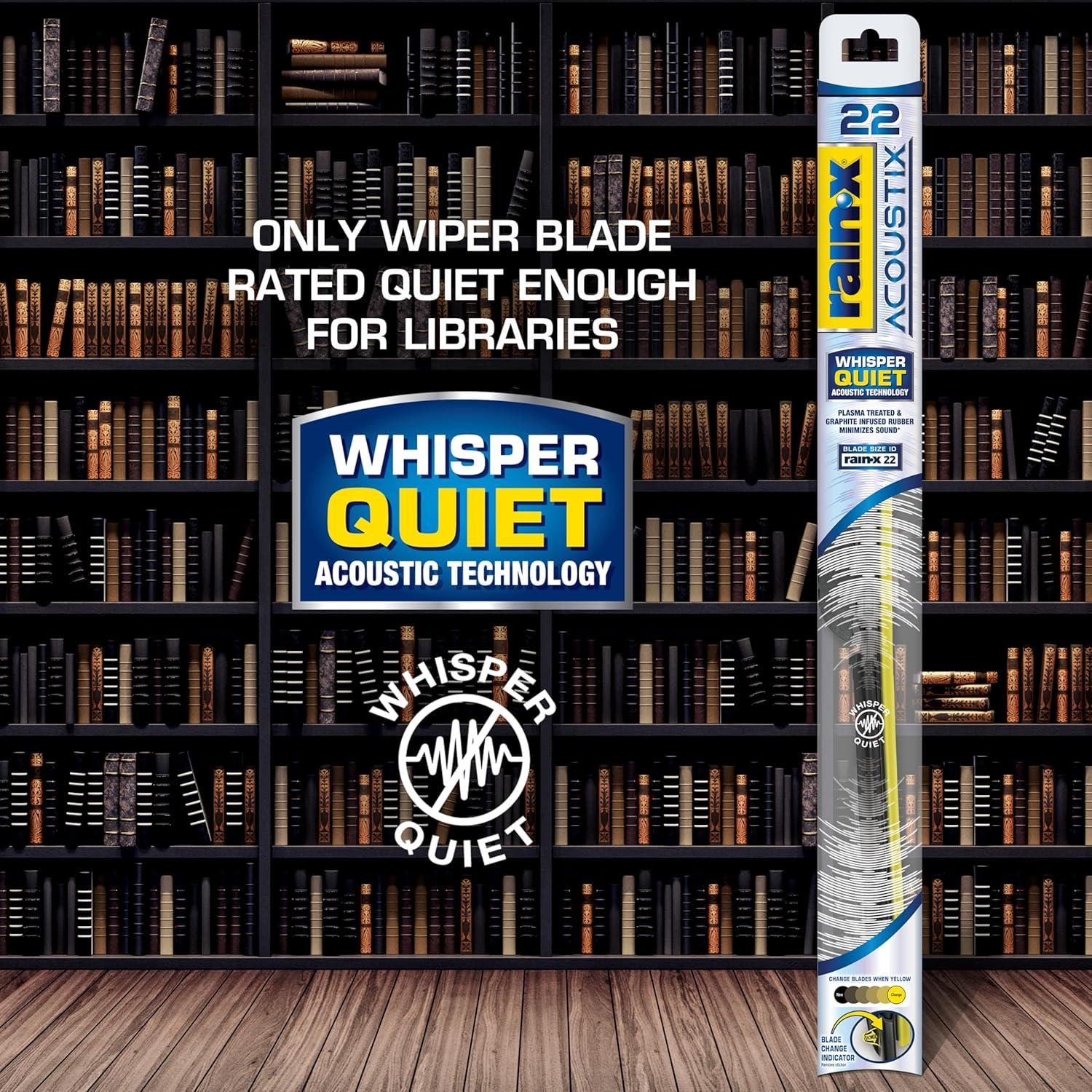 image:imageRainX Acoustix 24 Wiper Blades Pack Of 1 Whisper Quiet Automotive Replacement Windshield Wipers Plasma Treated amp Graphiteinfused Coating for Smooth Performance amp Longlasting Durability26