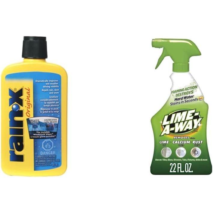 image:imageRainX 800002243 Glass Treatment 7 fl oz Packaging may vary amp LimeAWay Cleaner 22 Fluid Ounce